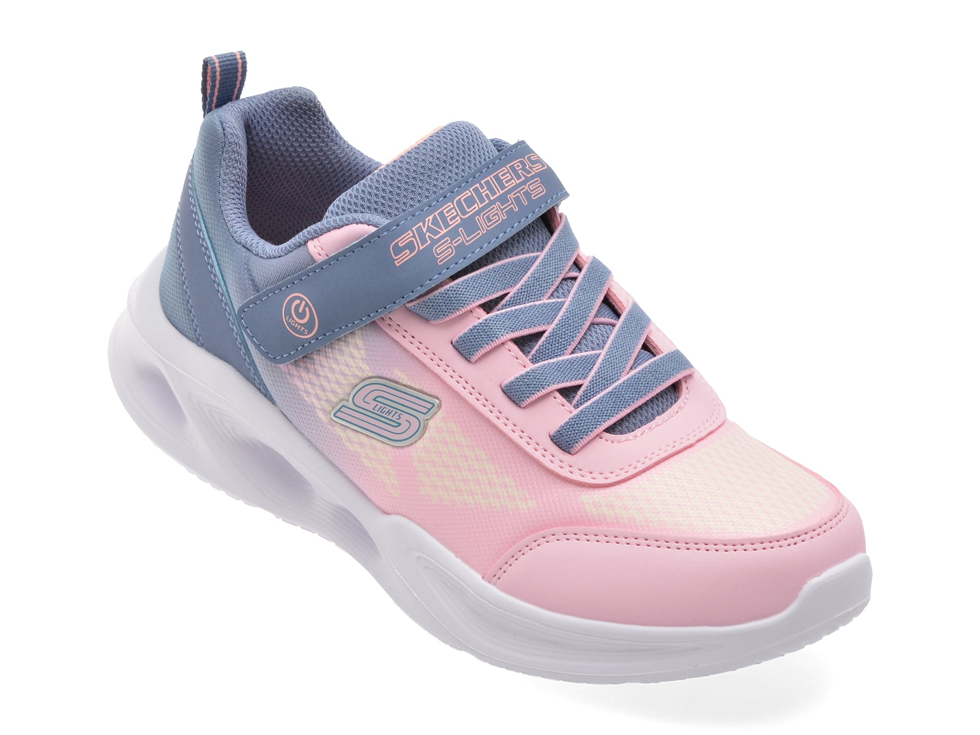 Pantofi sport SKECHERS roz, SOLA GLOW, din material textil