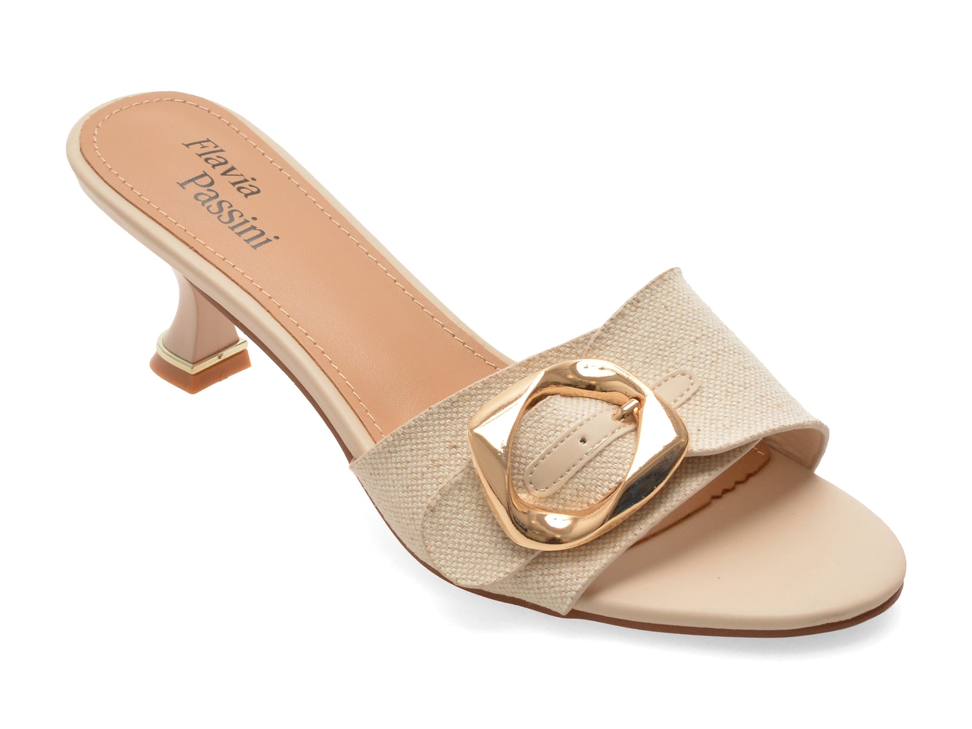 Papuci FLAVIA PASSINI bej, 9217, din material textil