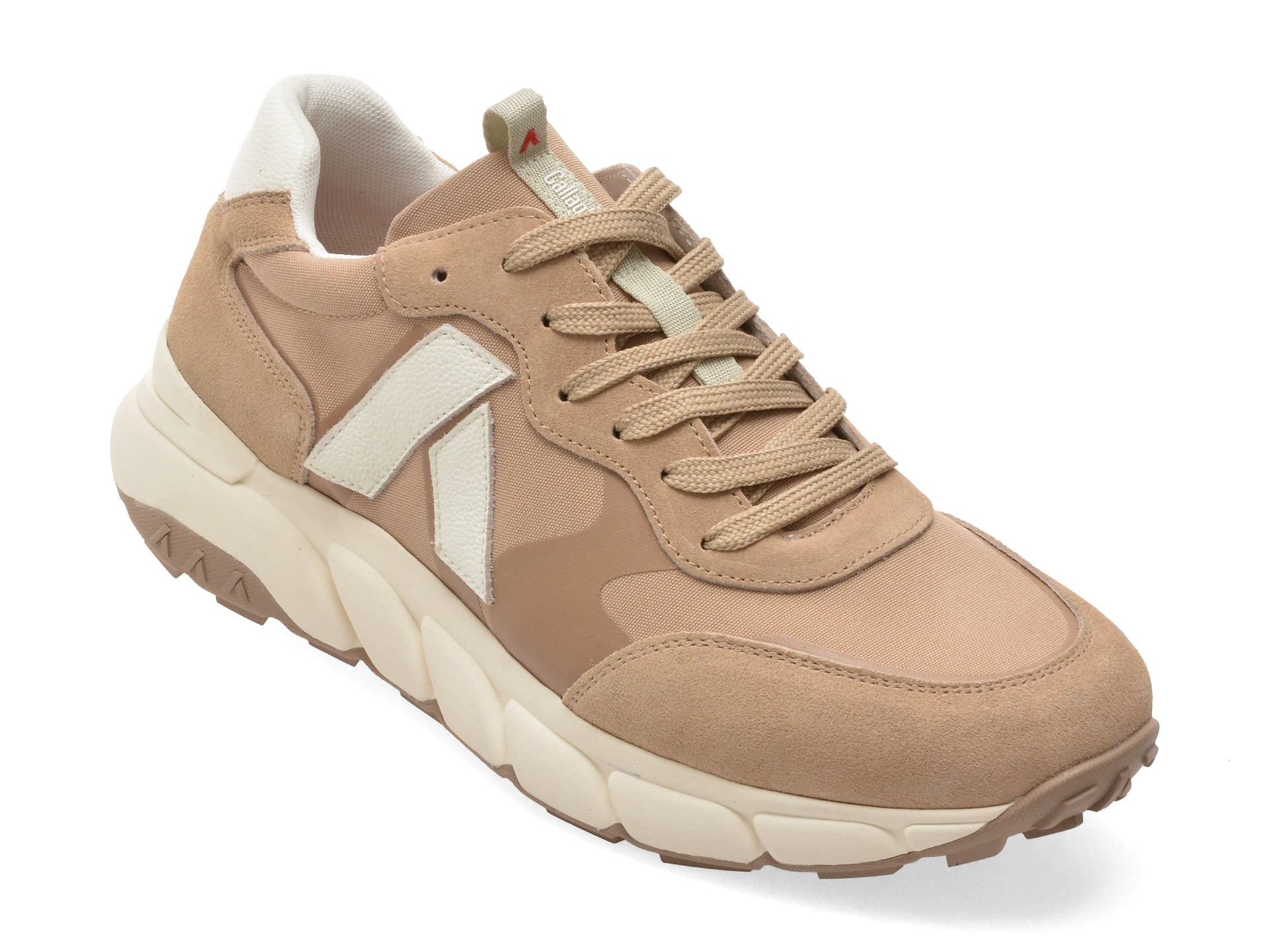 Pantofi sport CALLAGHAN gri, 63803, din material textil si piele naturala