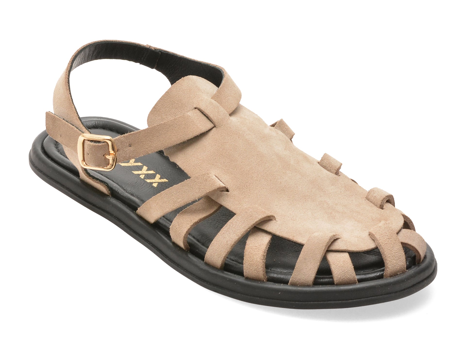 Sandale GRYXX gri, M875, din piele intoarsa