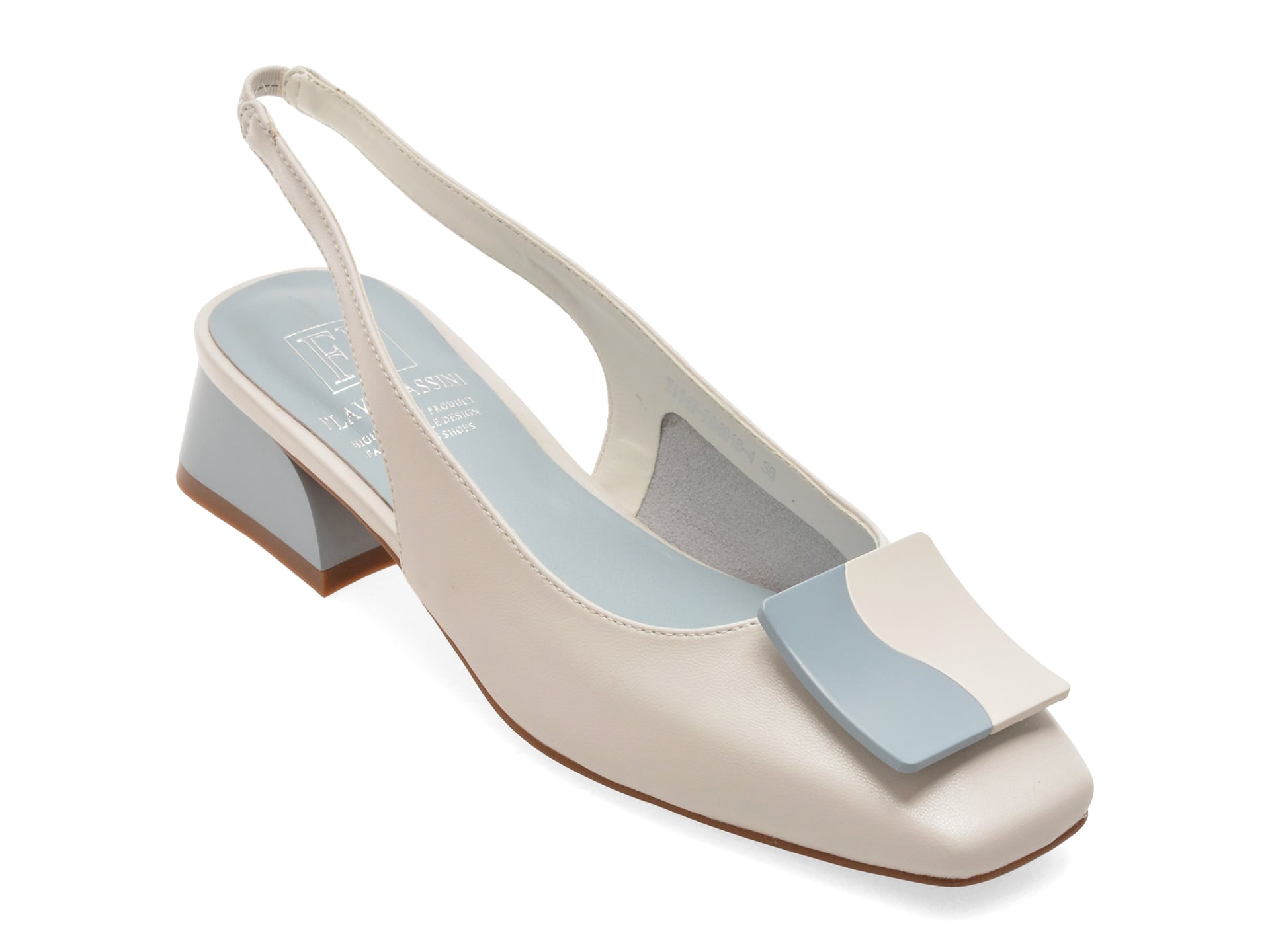 Pantofi eleganti FLAVIA PASSINI albi, 1147, din piele naturala