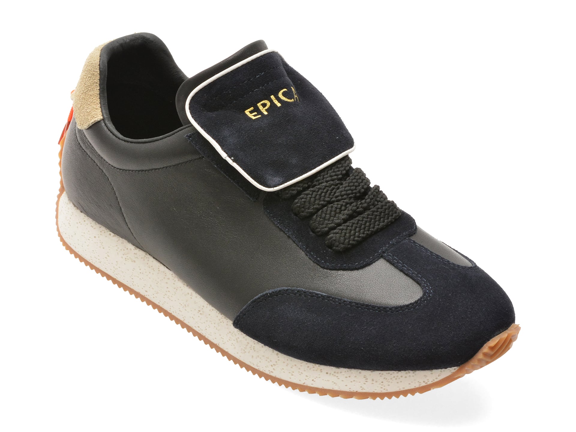 Pantofi sport EPICA negri, 59635, din piele naturala