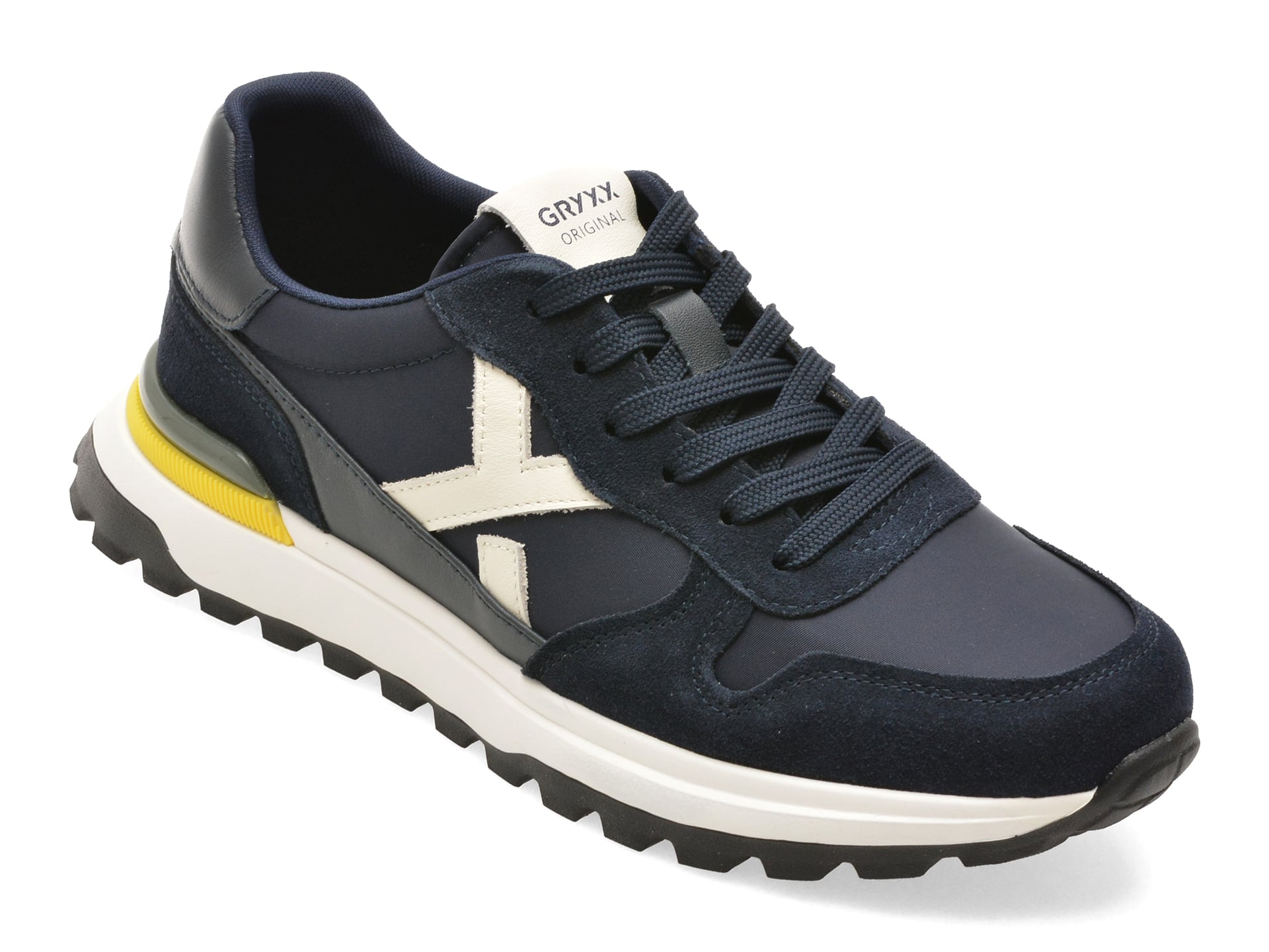 Pantofi sport GRYXX bleumarin, 58636, din material textil si piele naturala