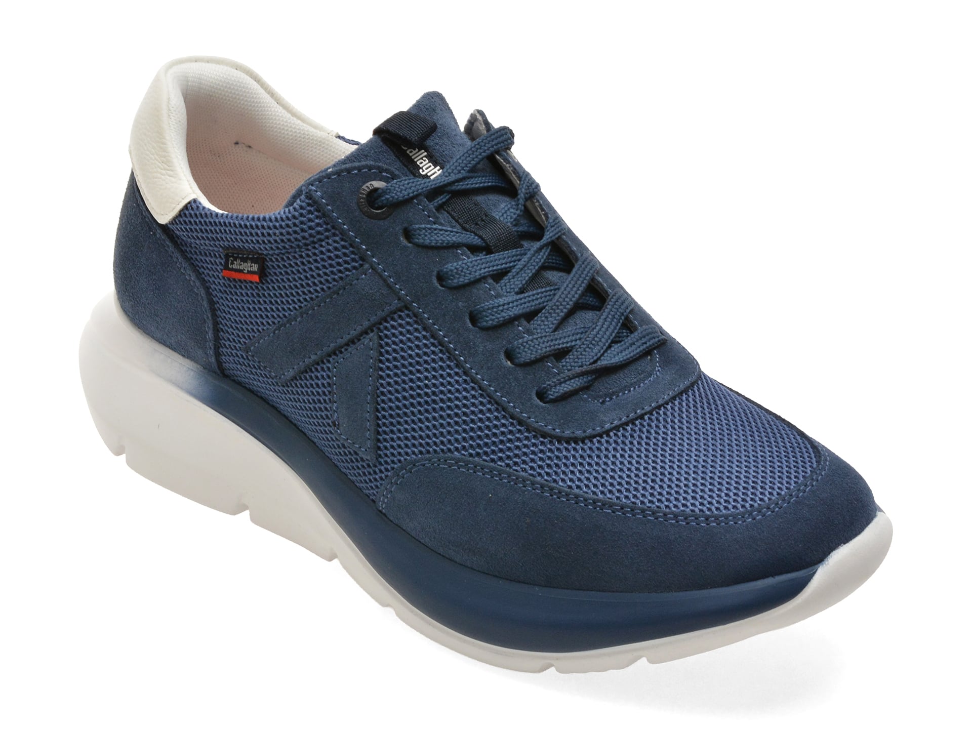 Pantofi sport CALLAGHAN bleumarin, 61205, din material textil si piele naturala
