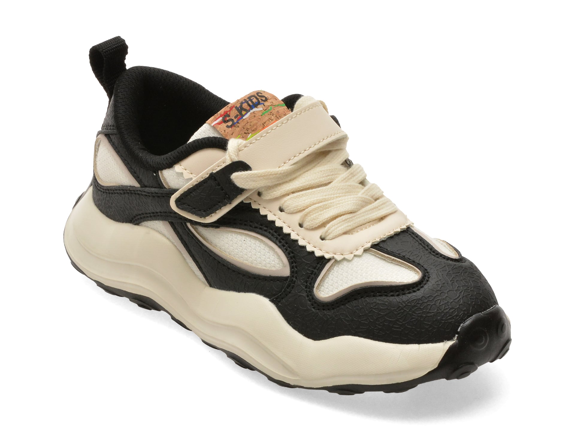 Pantofi sport SELECTION KIDS alb-negru, W313, din material textil