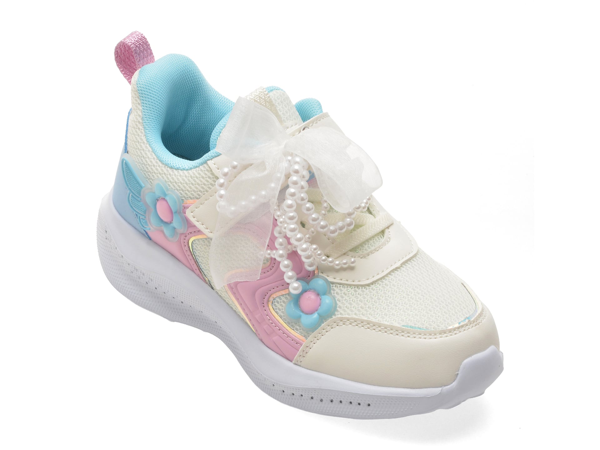 Pantofi sport SELECTION KIDS albi, W913, din material textil