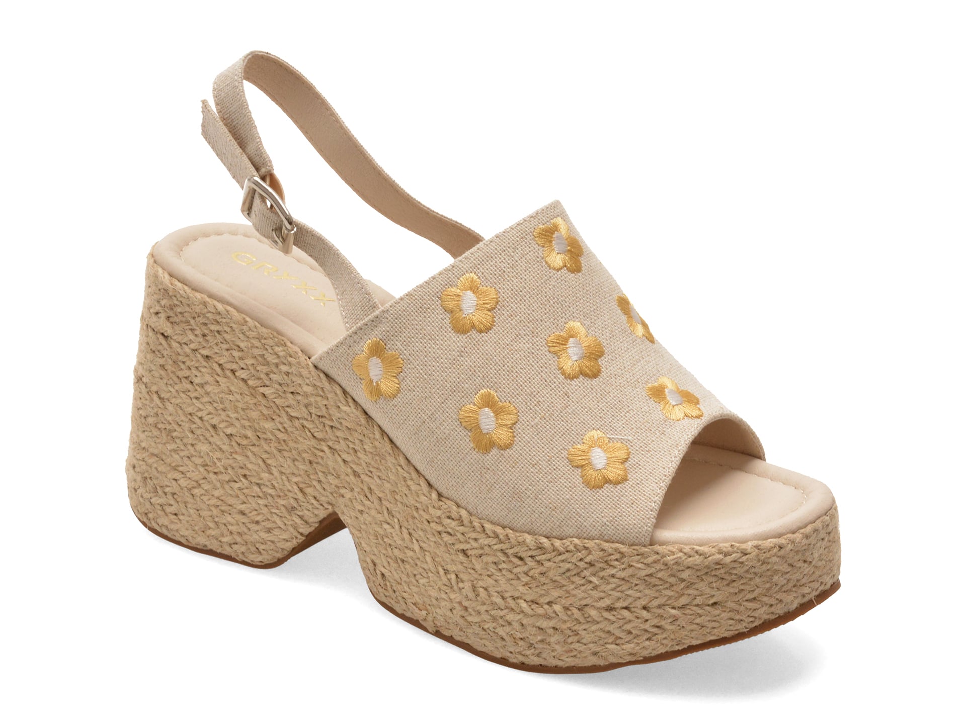 Sandale GRYXX bej, 979, din material textil