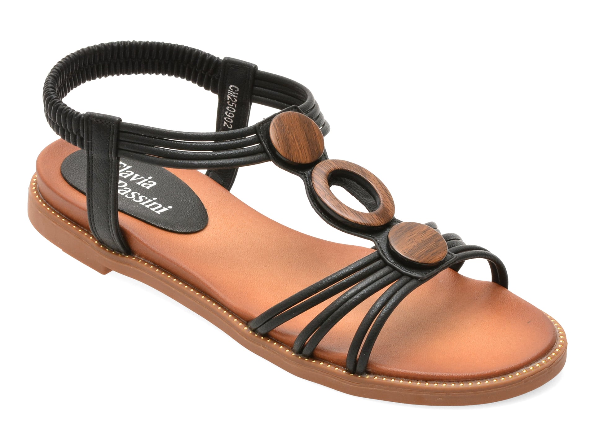 Sandale FLAVIA PASSINI negre, 902, din piele ecologica