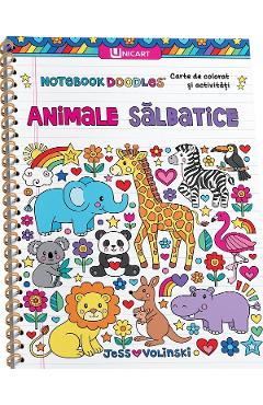 Animale salbatice. Carte de colorat si activitati - Jess Volinski