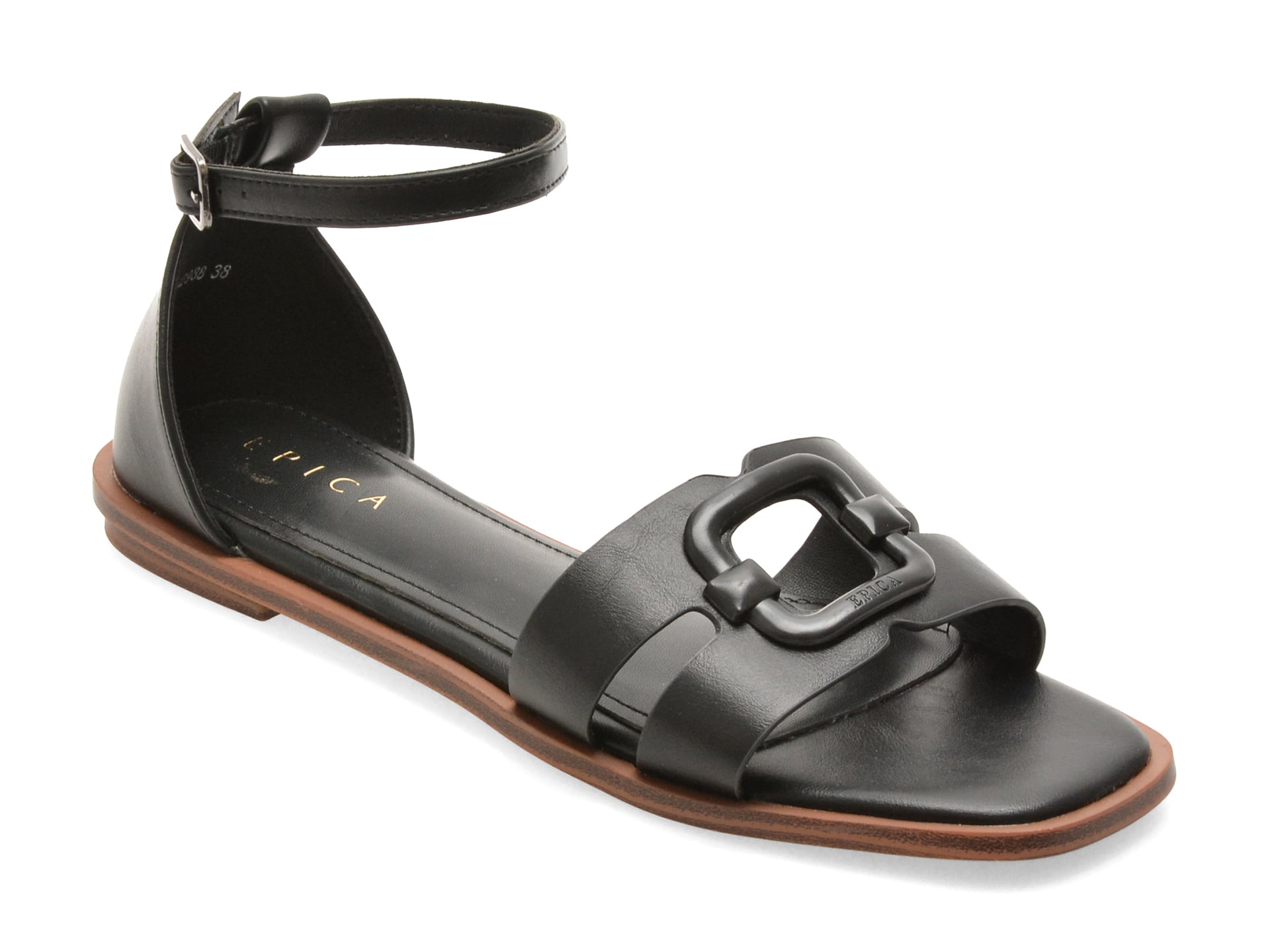 Sandale EPICA negre, 82988, din piele ecologica