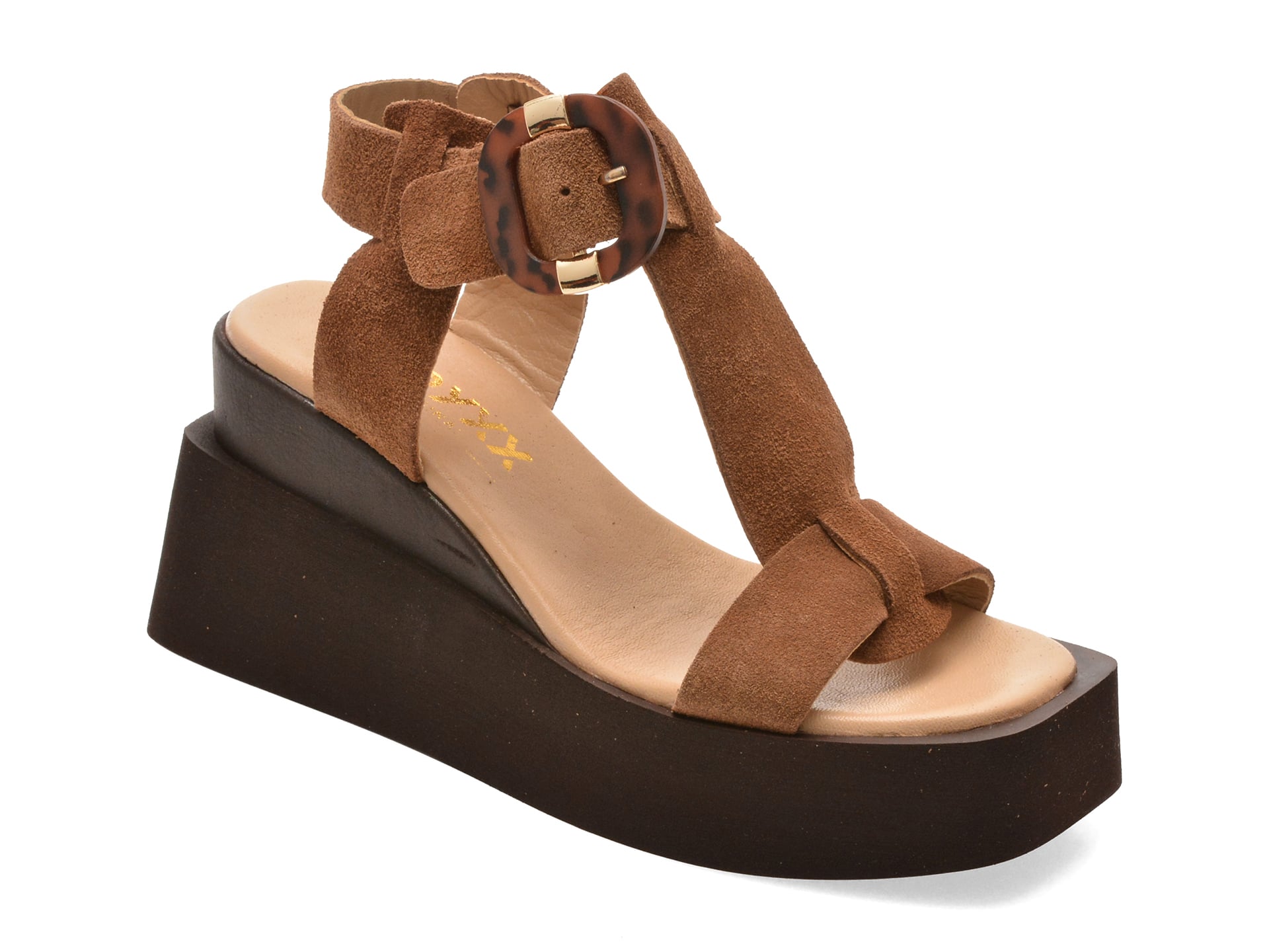 Sandale GRYXX maro, 4842611, din piele intoarsa