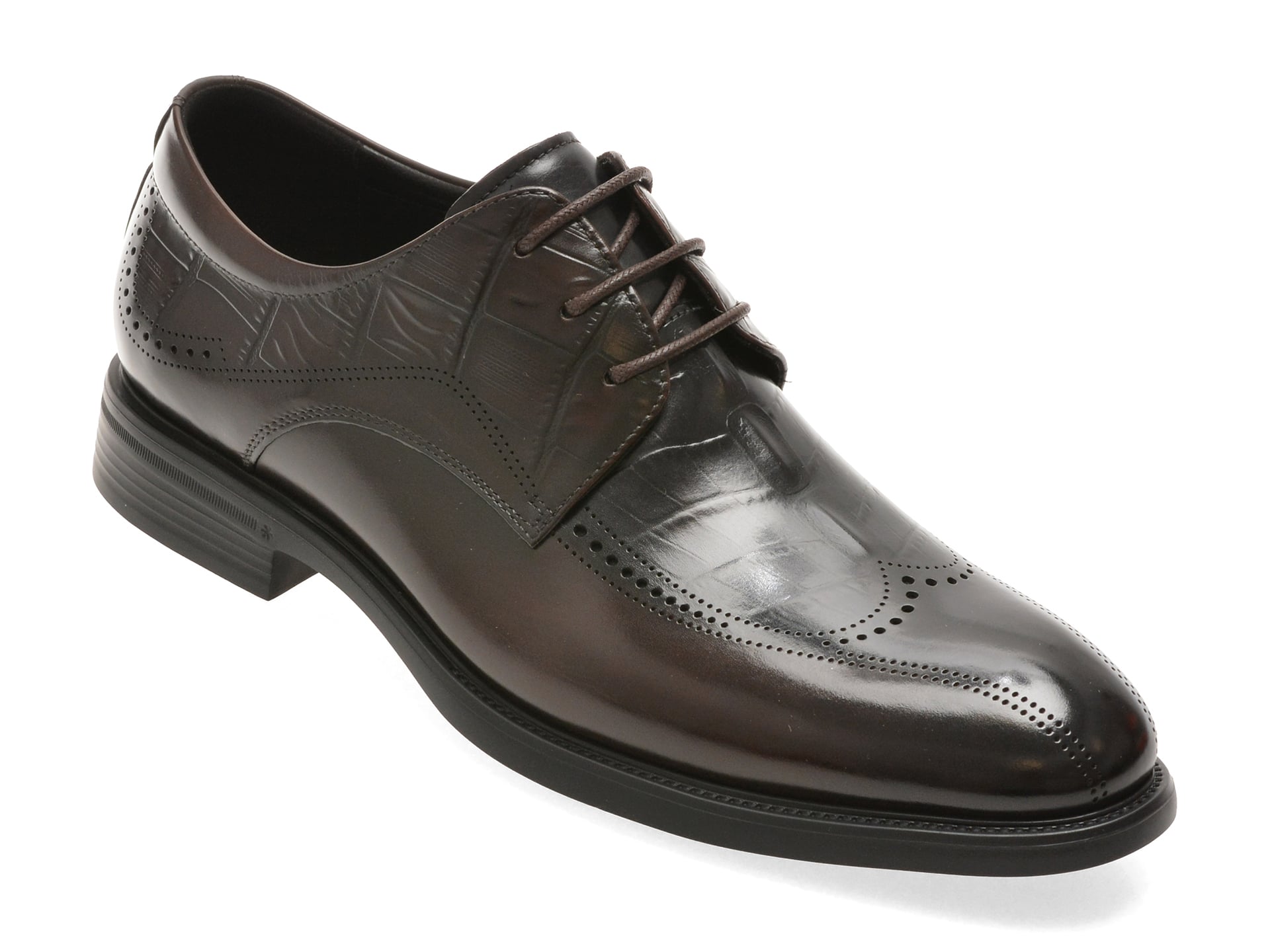 Pantofi eleganti EPICA PREMIUM maro, 87B06, din piele naturala