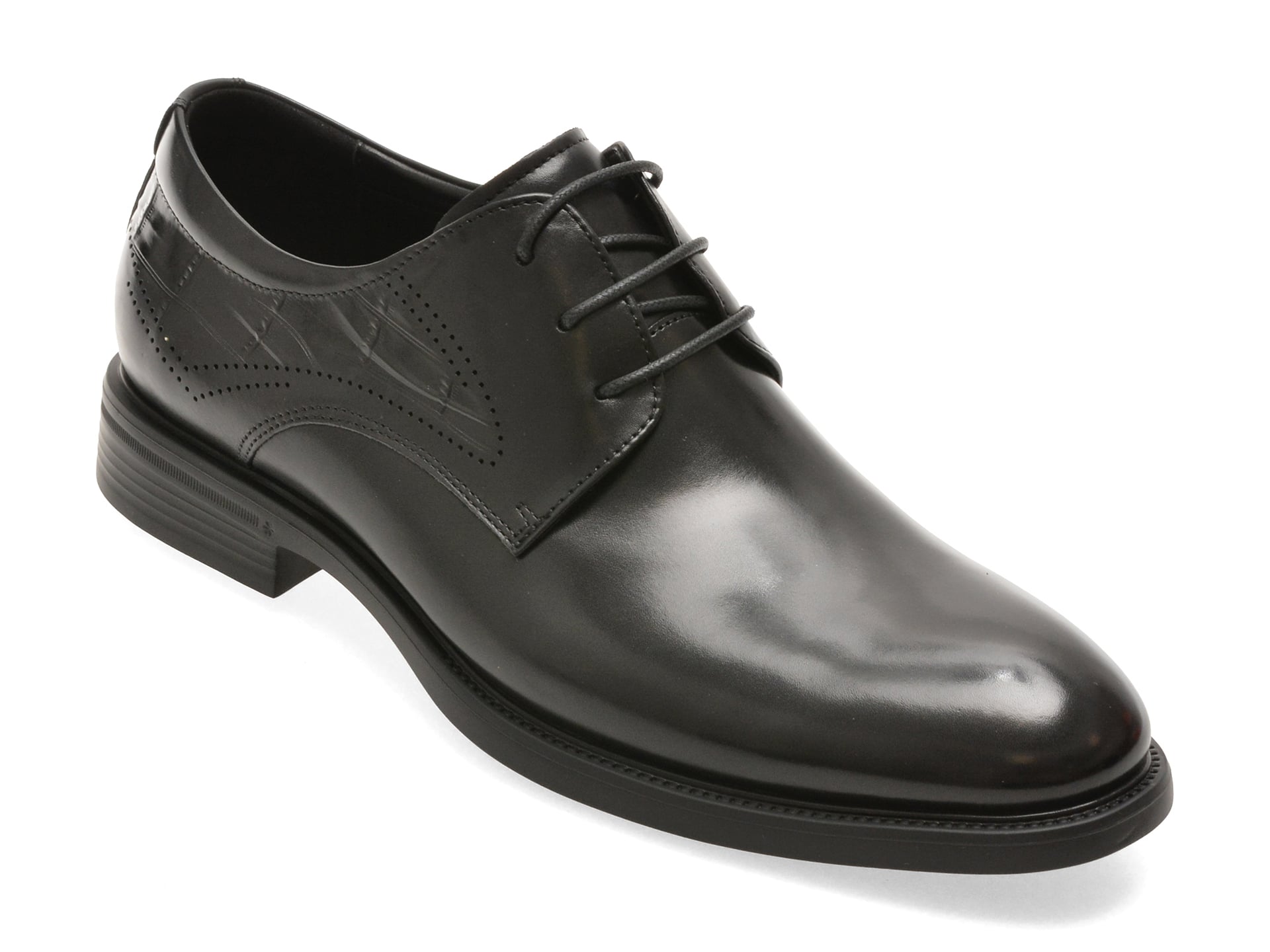 Pantofi eleganti EPICA PREMIUM negri, 26A68, din piele naturala