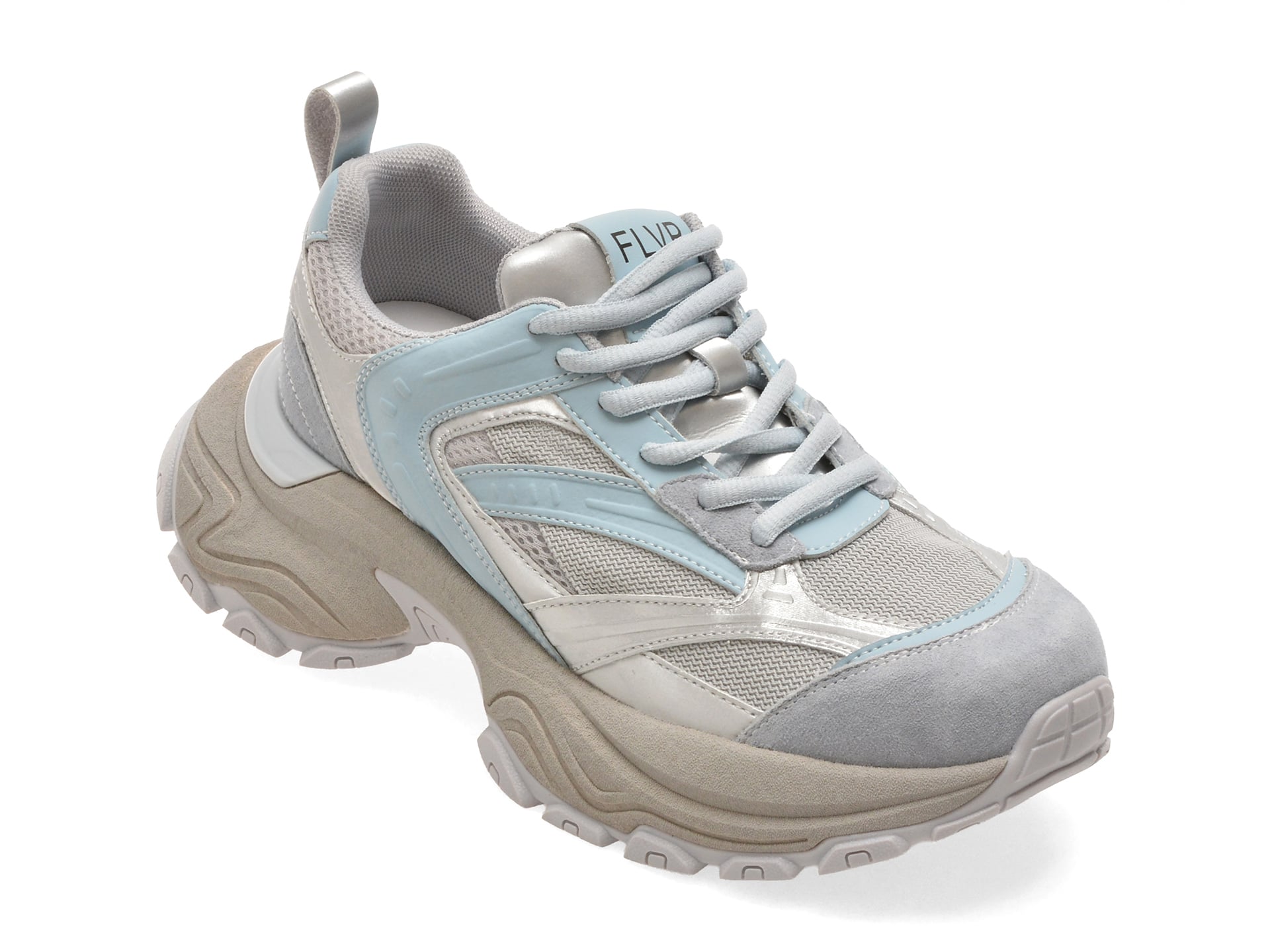 Pantofi sport FLAVIA PASSINI argintii, T9178, din piele ecologica