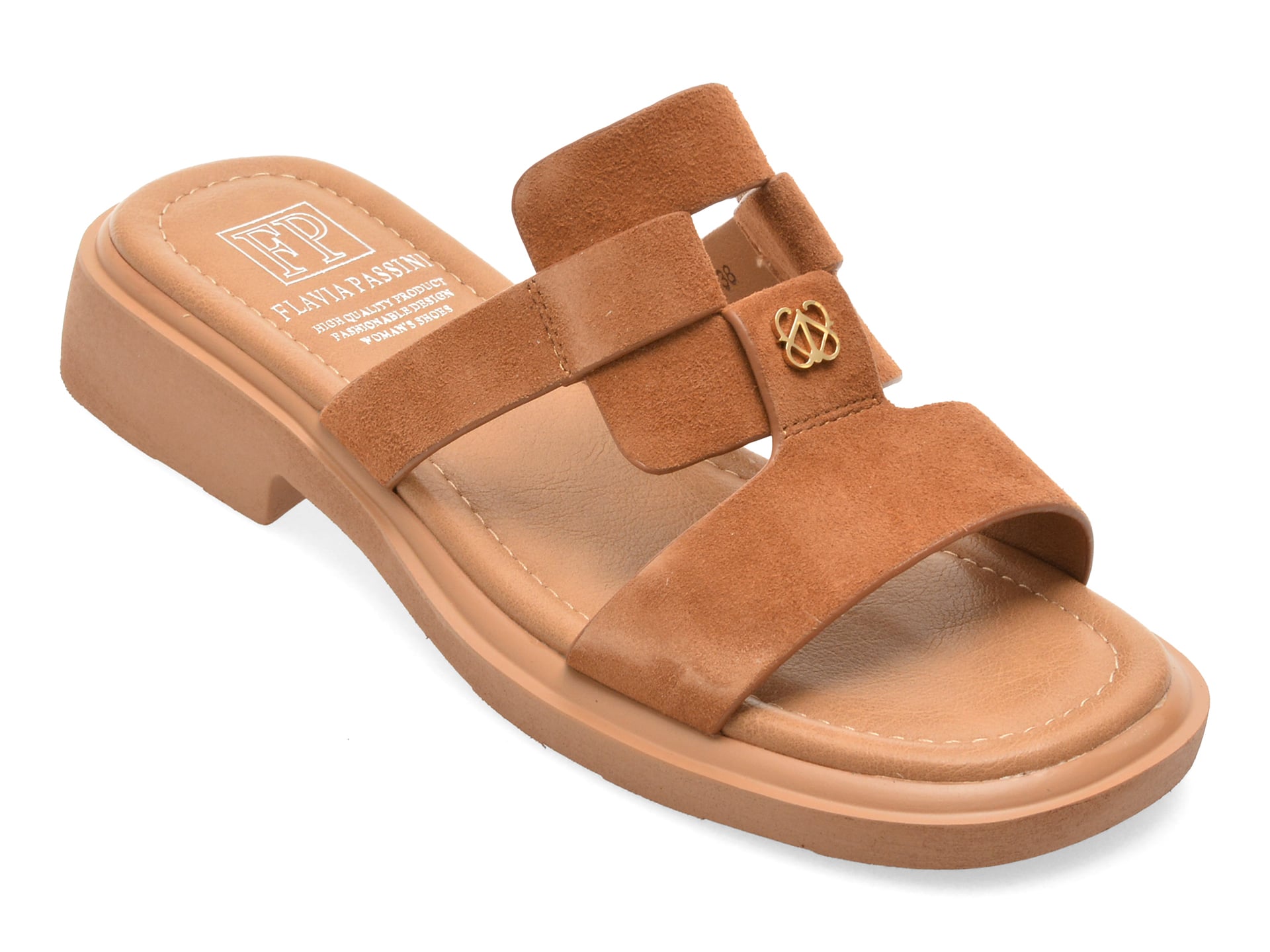 Papuci FLAVIA PASSINI maro, 1302C36, din piele intoarsa