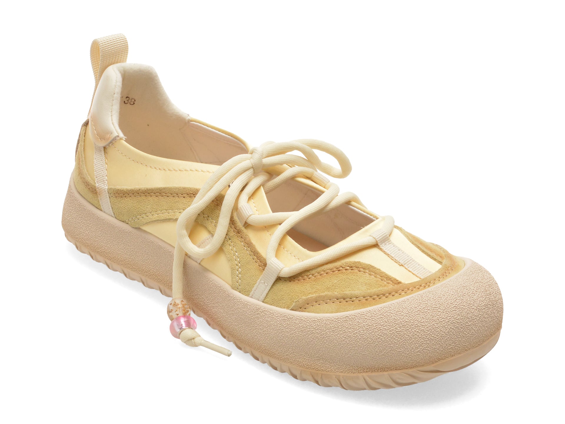 Pantofi sport GRYXX galbeni, 261055, din material textil si piele naturala