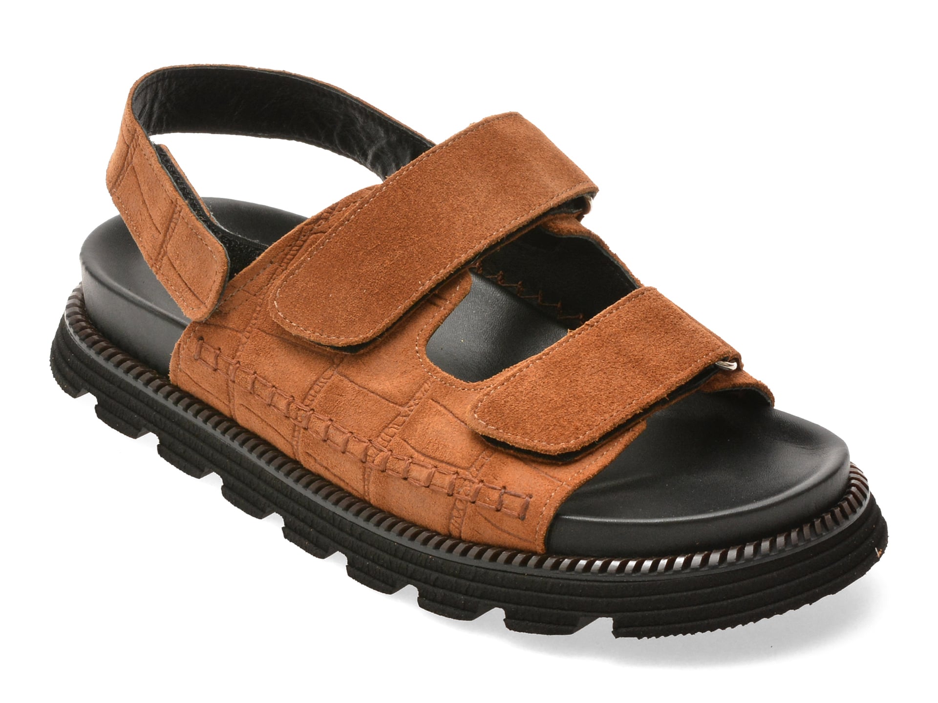 Sandale GRYXX maro, 428933, din piele intoarsa