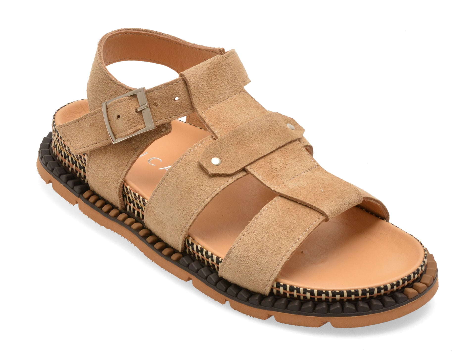 Sandale EPICA bej, 3432618, din piele intoarsa