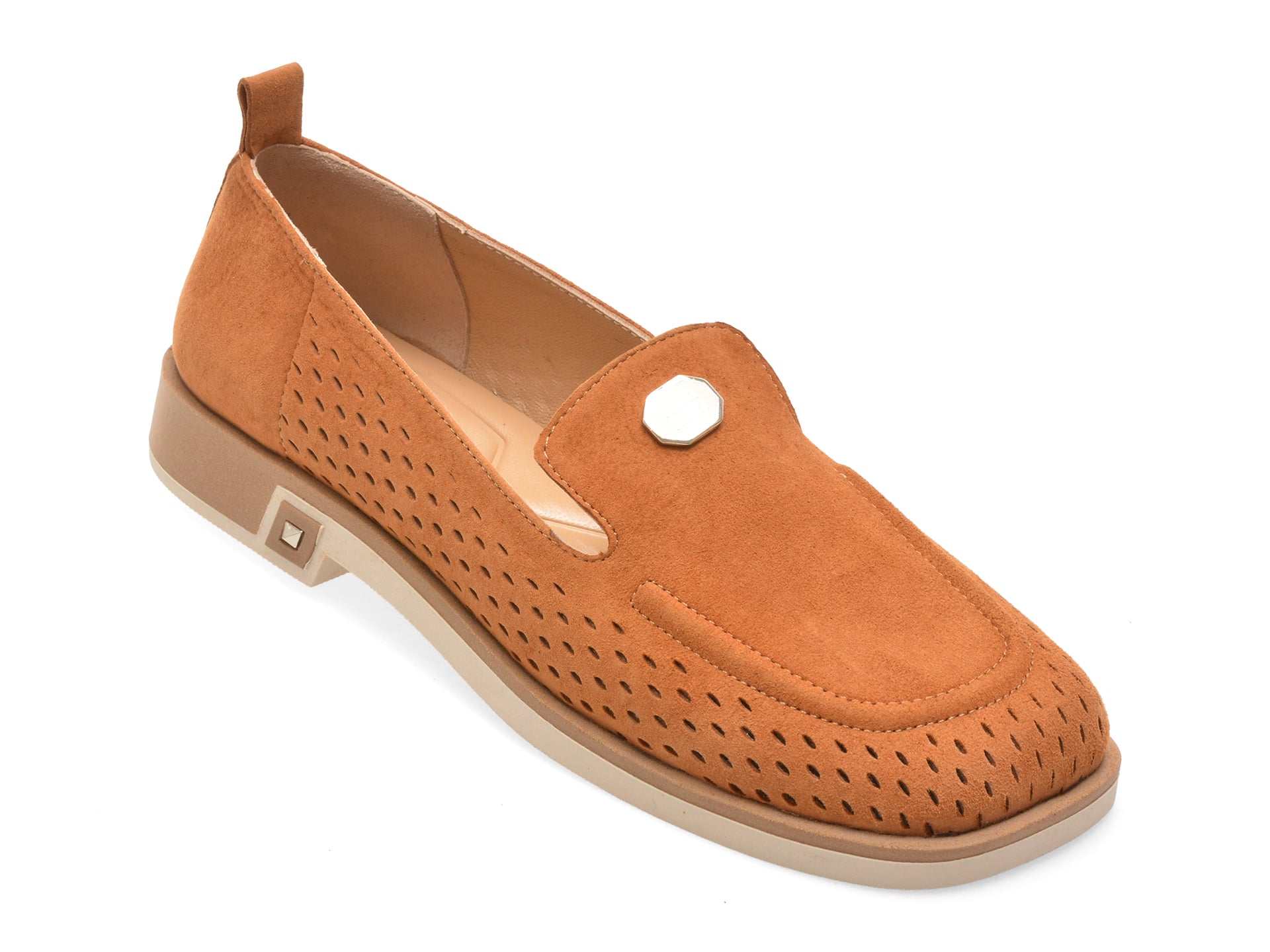 Mocasini EPICA maro, 472413, din piele intoarsa