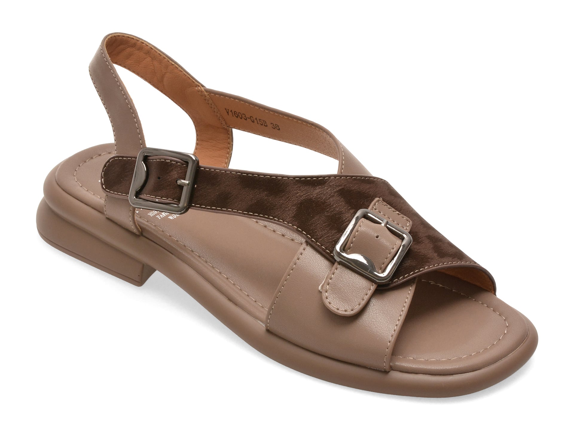 Sandale FLAVIA PASSINI gri, 1603G15, din piele naturala