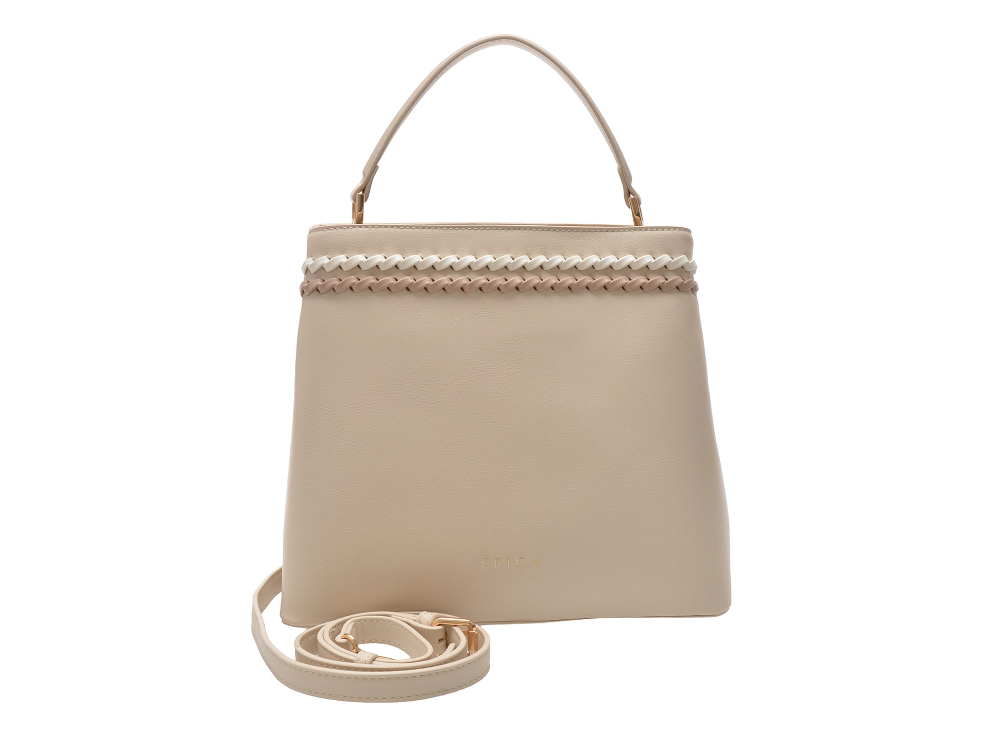 Geanta EPICA bej, J7A17, din piele ecologica