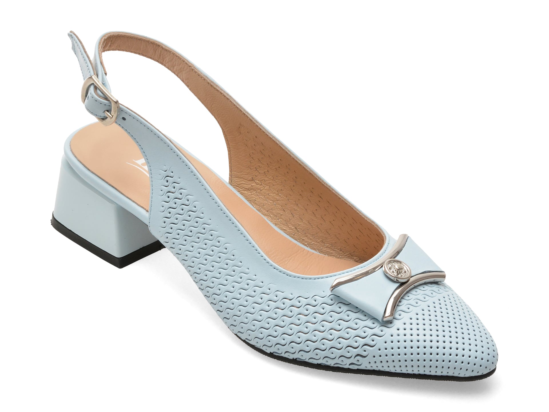 Pantofi IMAGE albastri, 6192431, din piele naturala