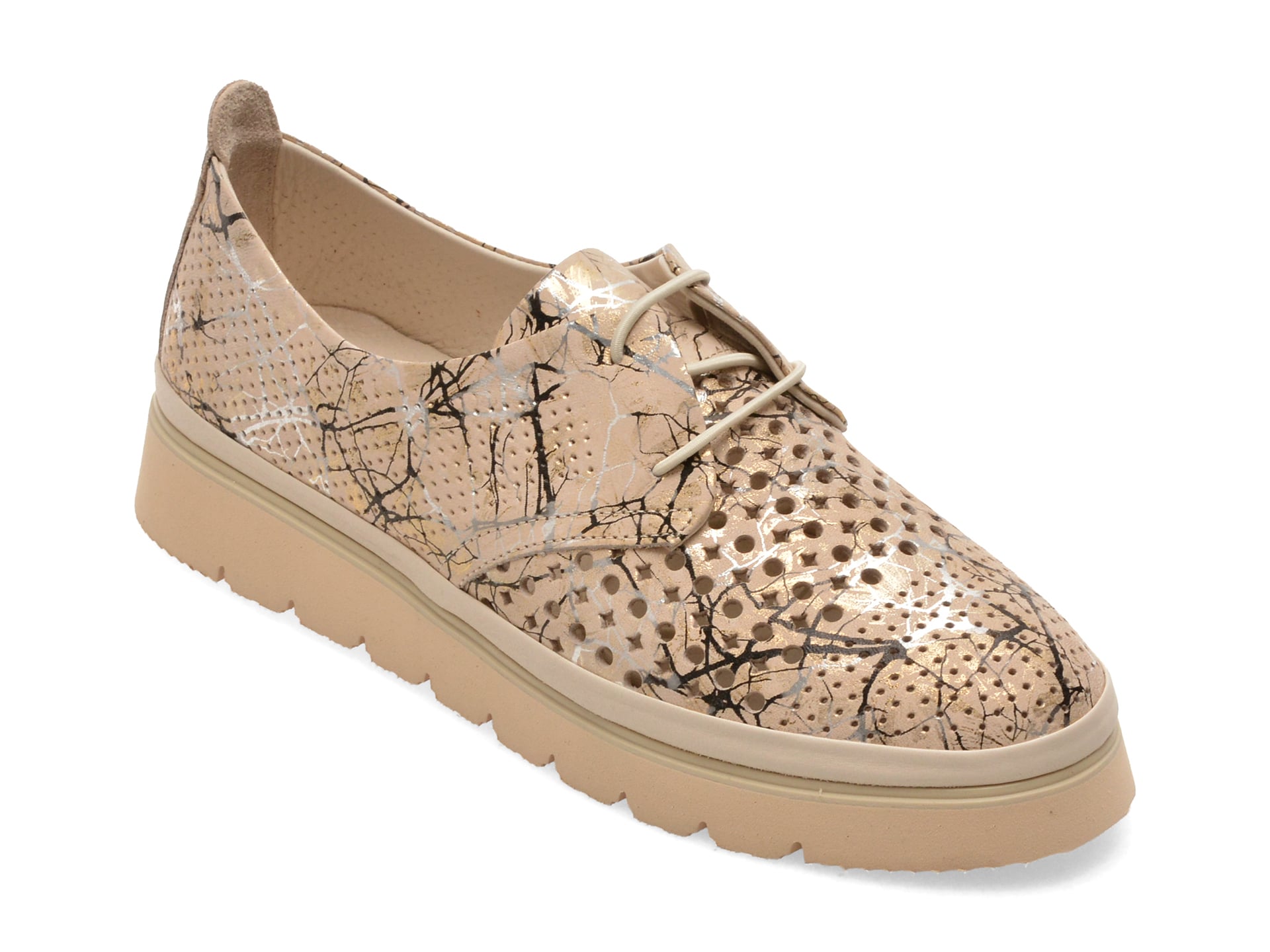 Pantofi GRYXX bej, 146YA24, din piele naturala