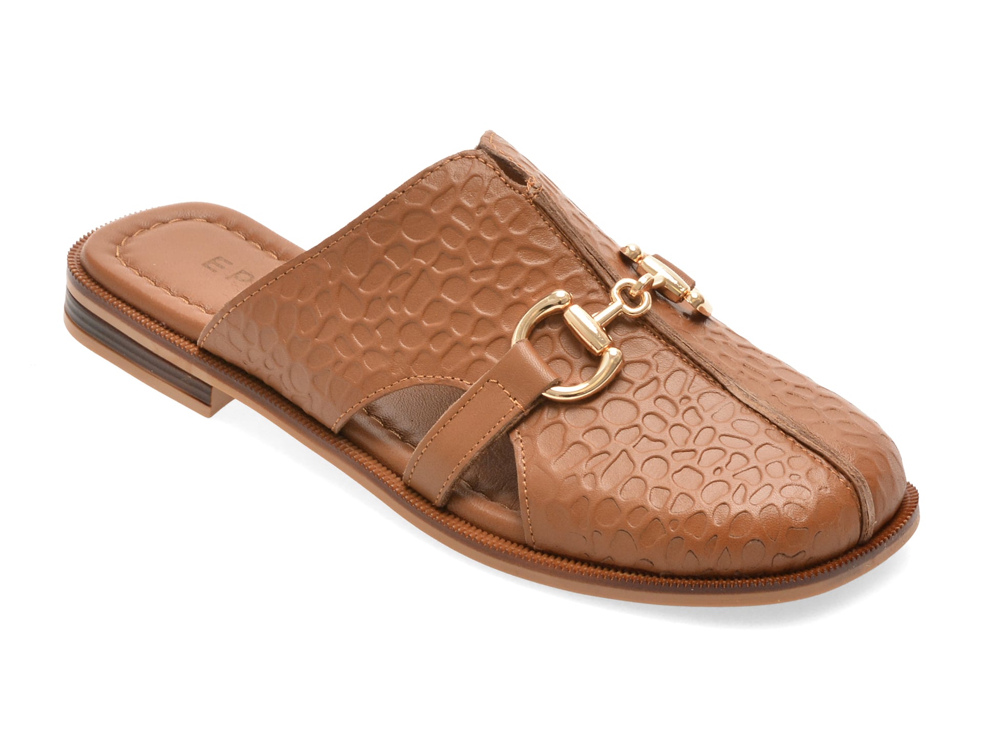 Papuci EPICA maro, 5760796, din piele naturala