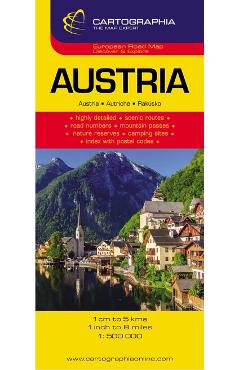Austria. Harta turistica si rutiera