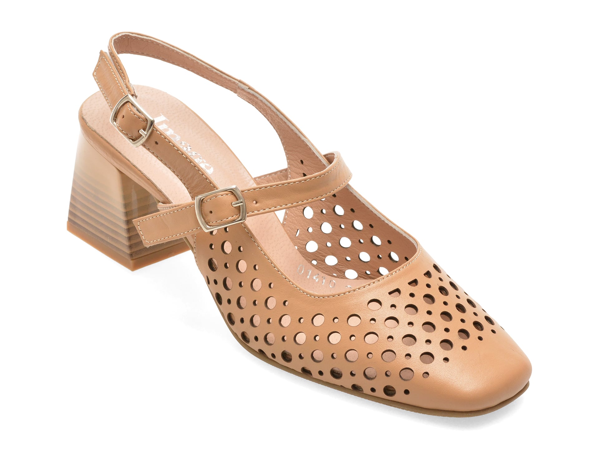 Pantofi eleganti IMAGE bej, 3510141, din piele naturala