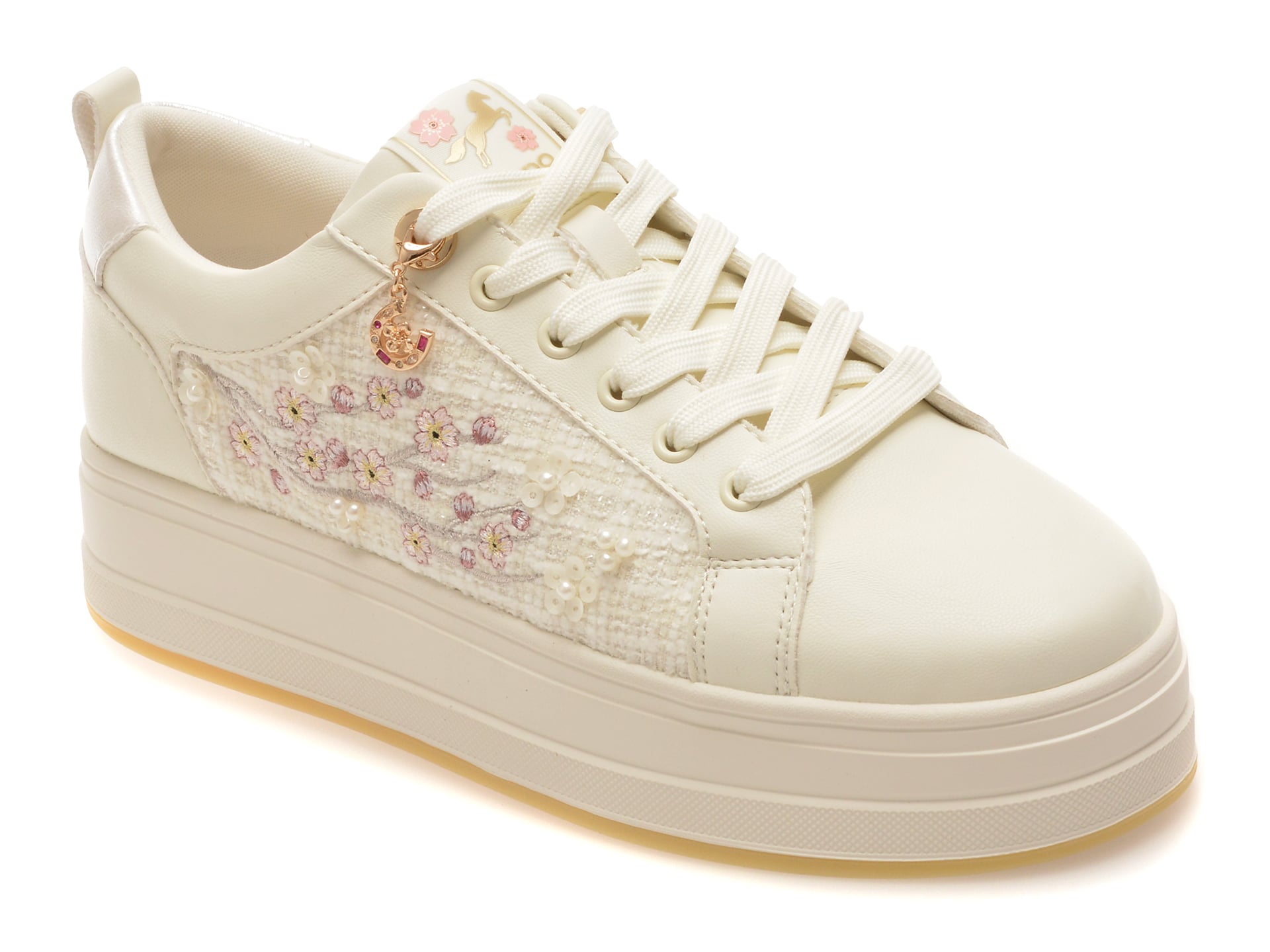 Pantofi sport ALDO albi, DERISSI 116, din piele ecologica