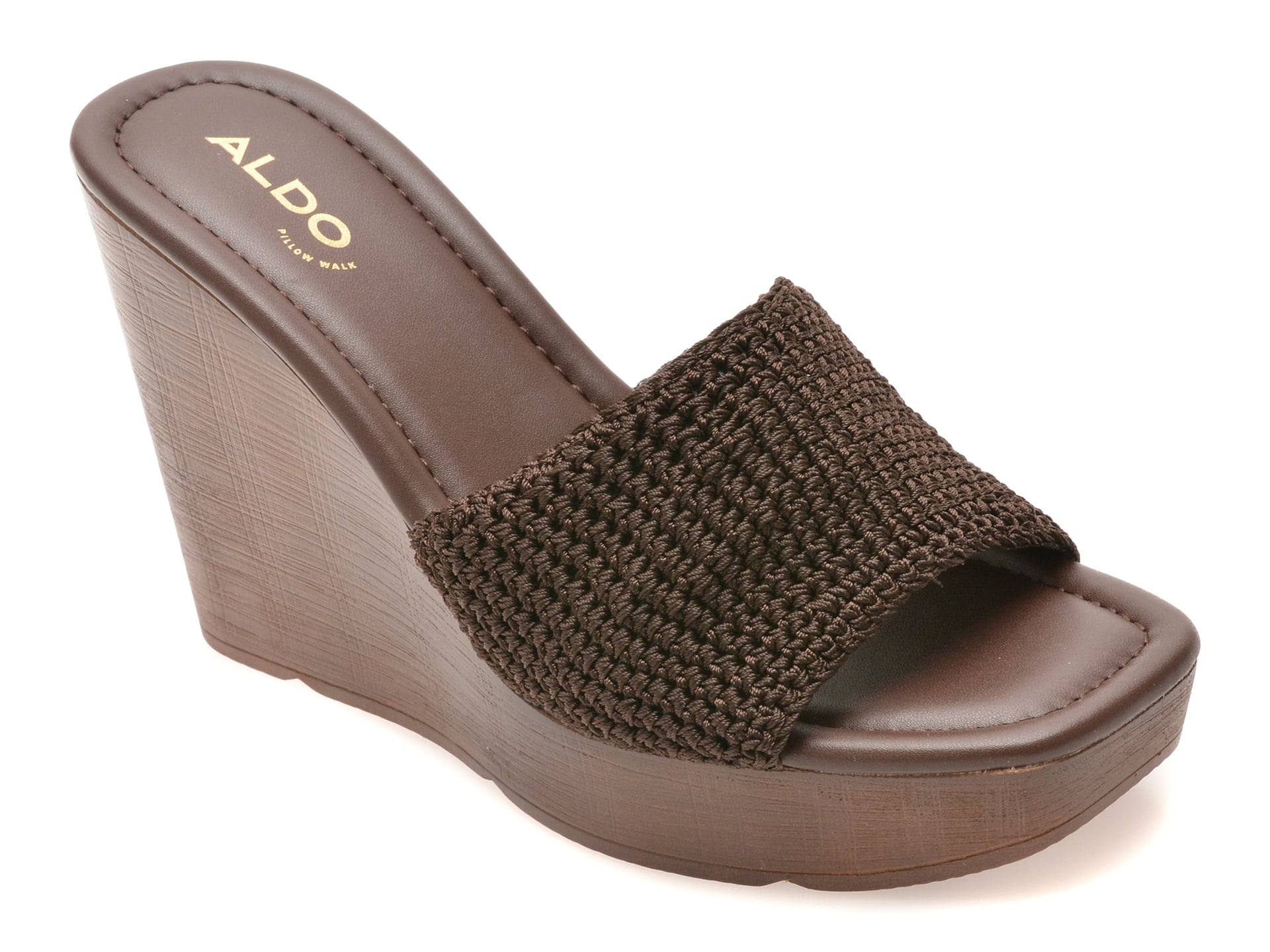 Papuci ALDO maro, GROUNDED 201, din material textil