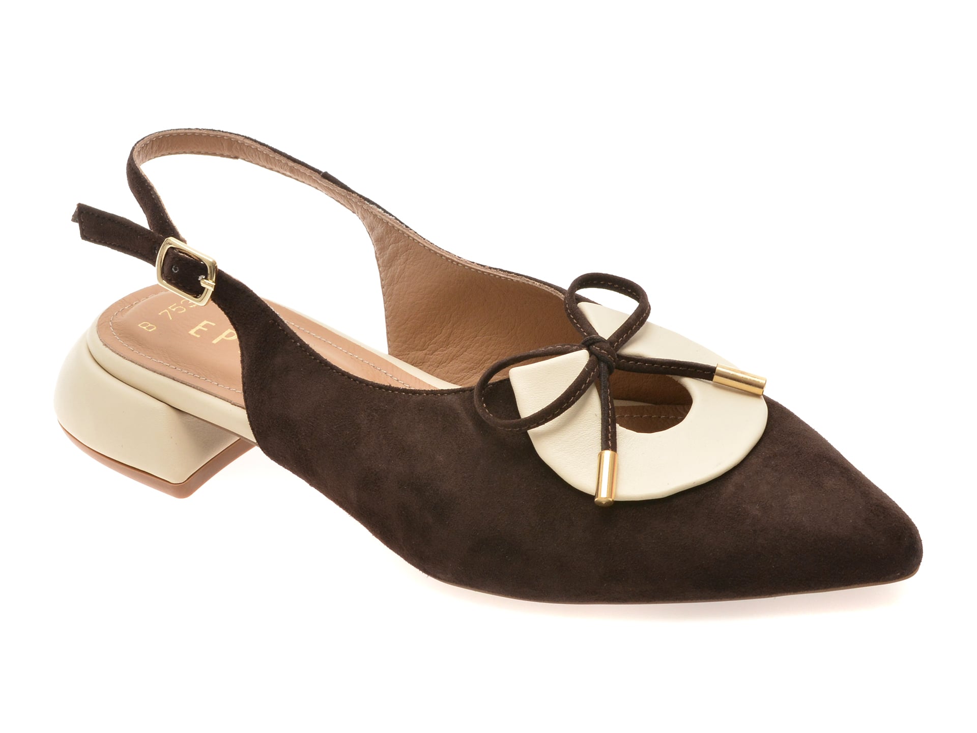 Pantofi eleganti EPICA maro, 669B753, din piele intoarsa