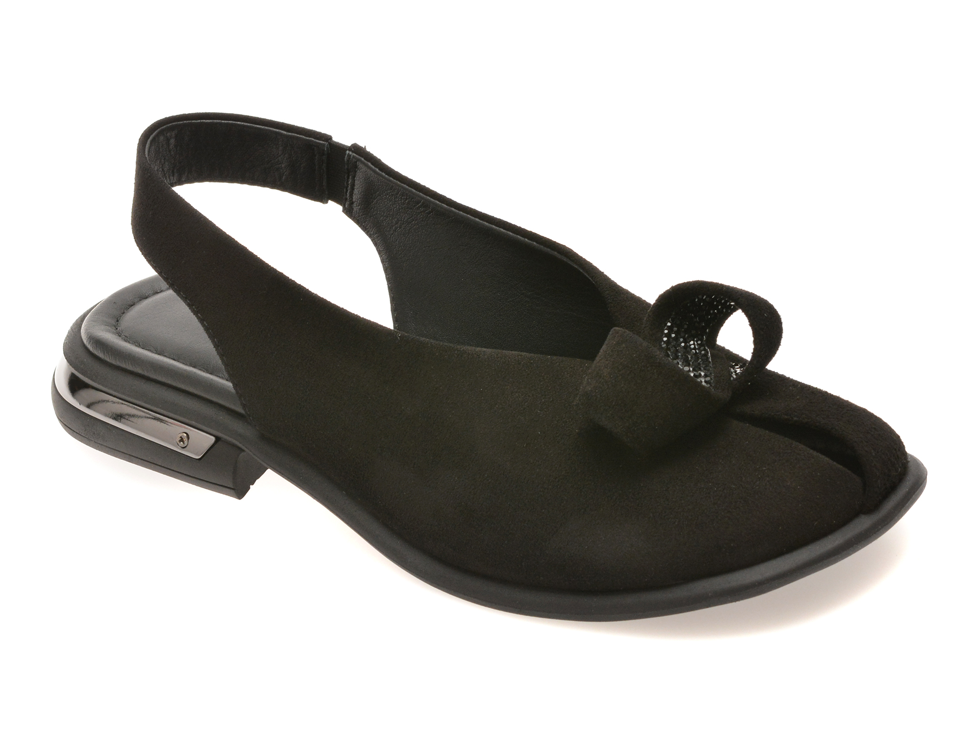 Sandale EPICA negre, 656126, din piele intoarsa