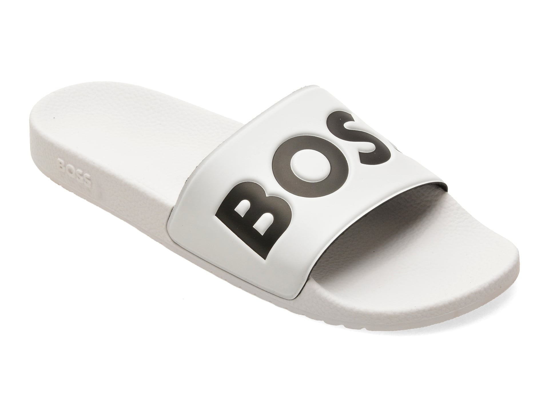 Papuci BOSS albi, 6835, din pvc