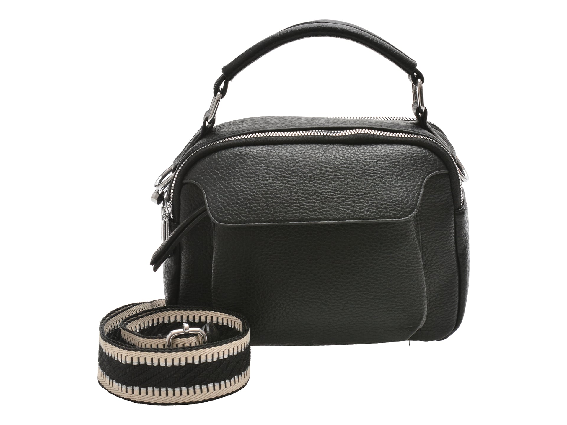 Geanta FLAVIA PASSINI neagra, 1418, din piele ecologica