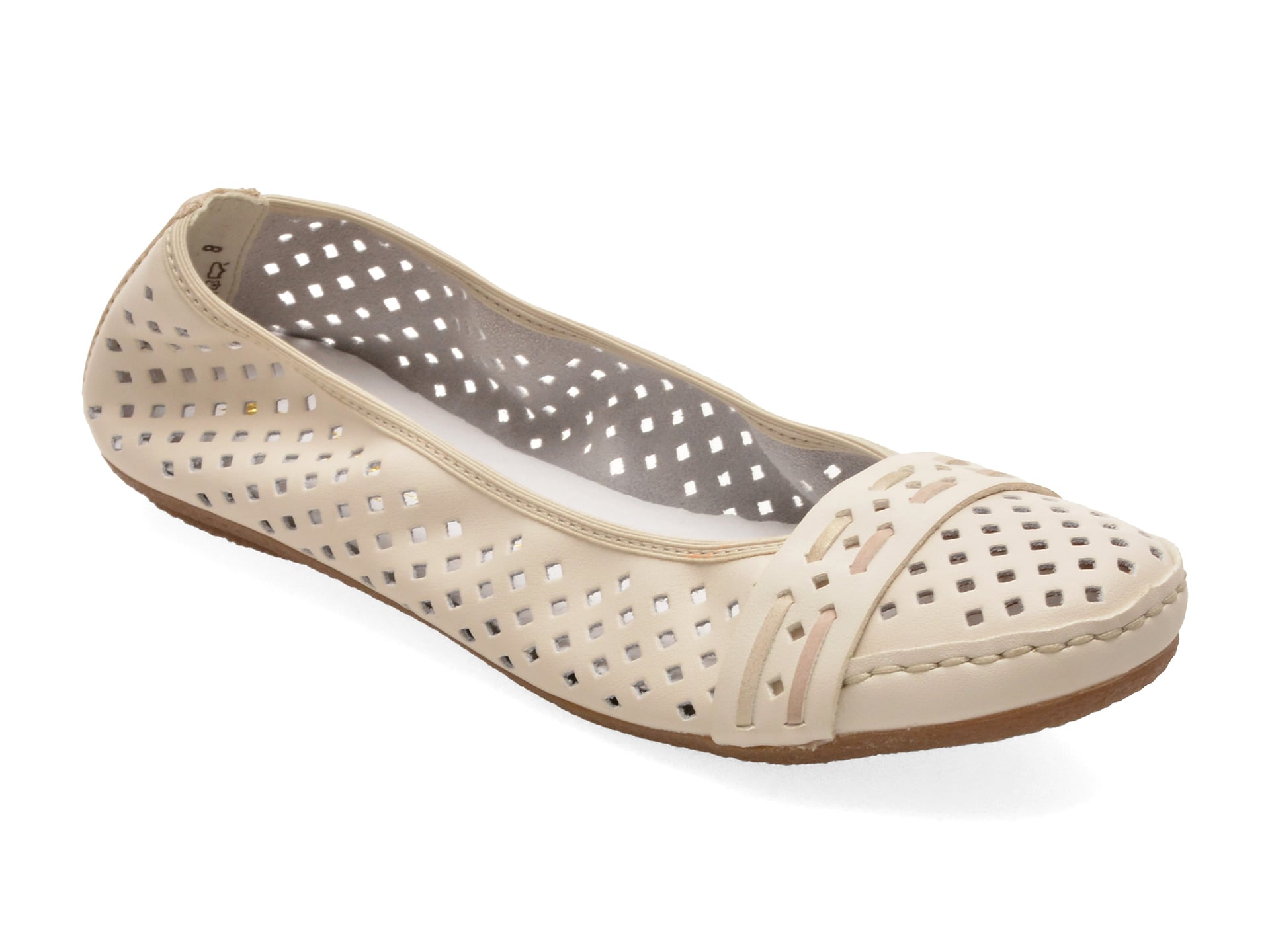 Balerini RIEKER bej, 41430, din piele naturala