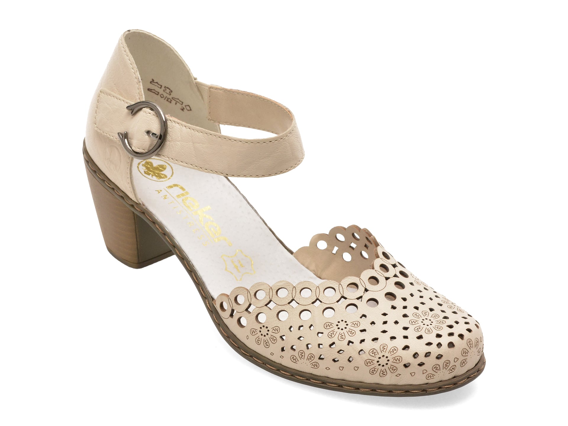 Pantofi RIEKER gri, 40902, din piele naturala