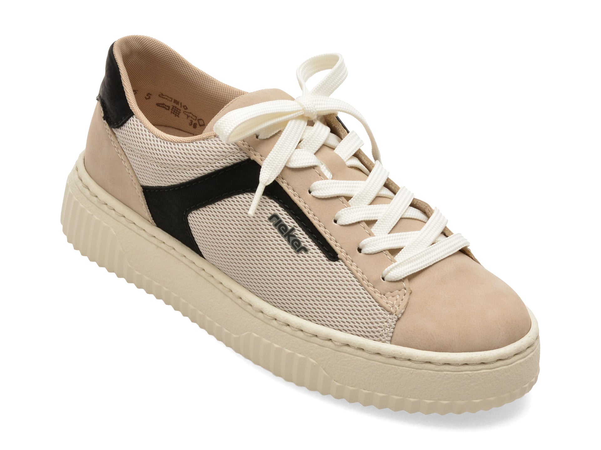 Pantofi sport RIEKER bej, N9900, din material textil