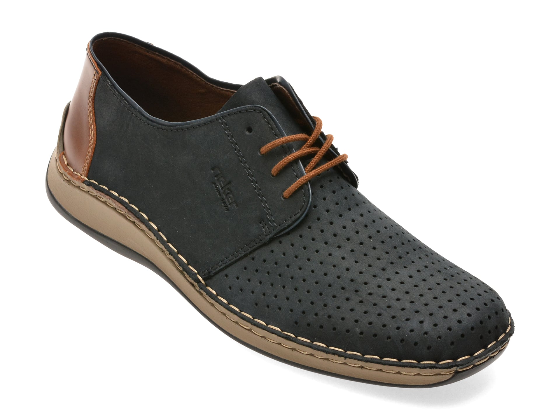 Pantofi RIEKER bleumarin, 5226, din piele naturala