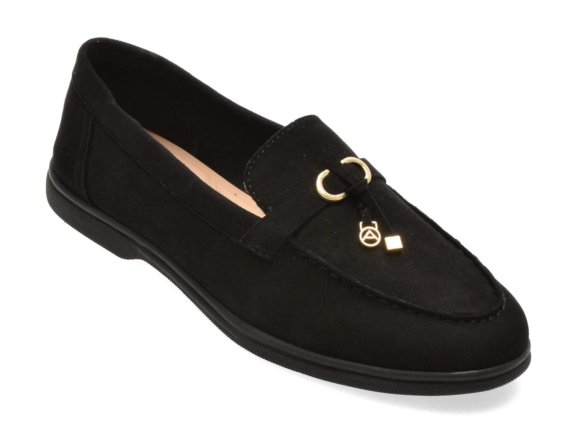 Mocasini ALDO negri, CRERAS-IN 004, din piele intoarsa