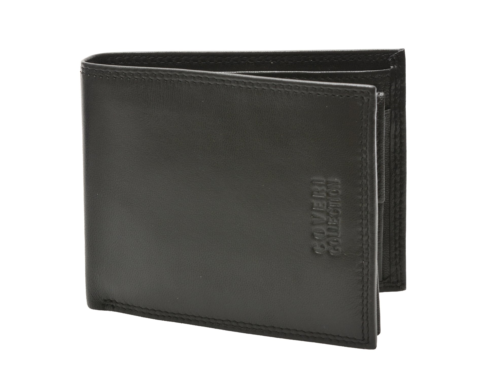 Portofel COVERI COLLECTION negru, 408292, din piele naturala