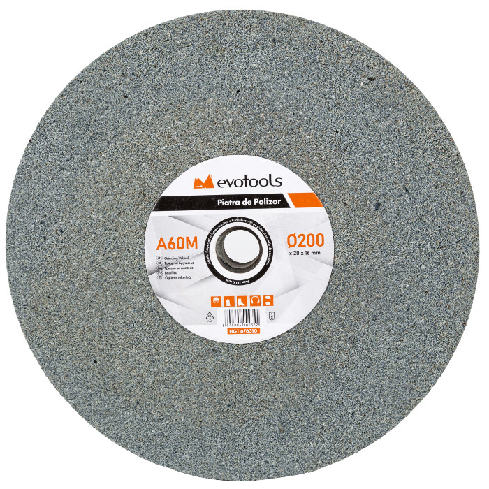 Disc Piatra de Polizor Gri 200x 20 x 16; granulatie 60