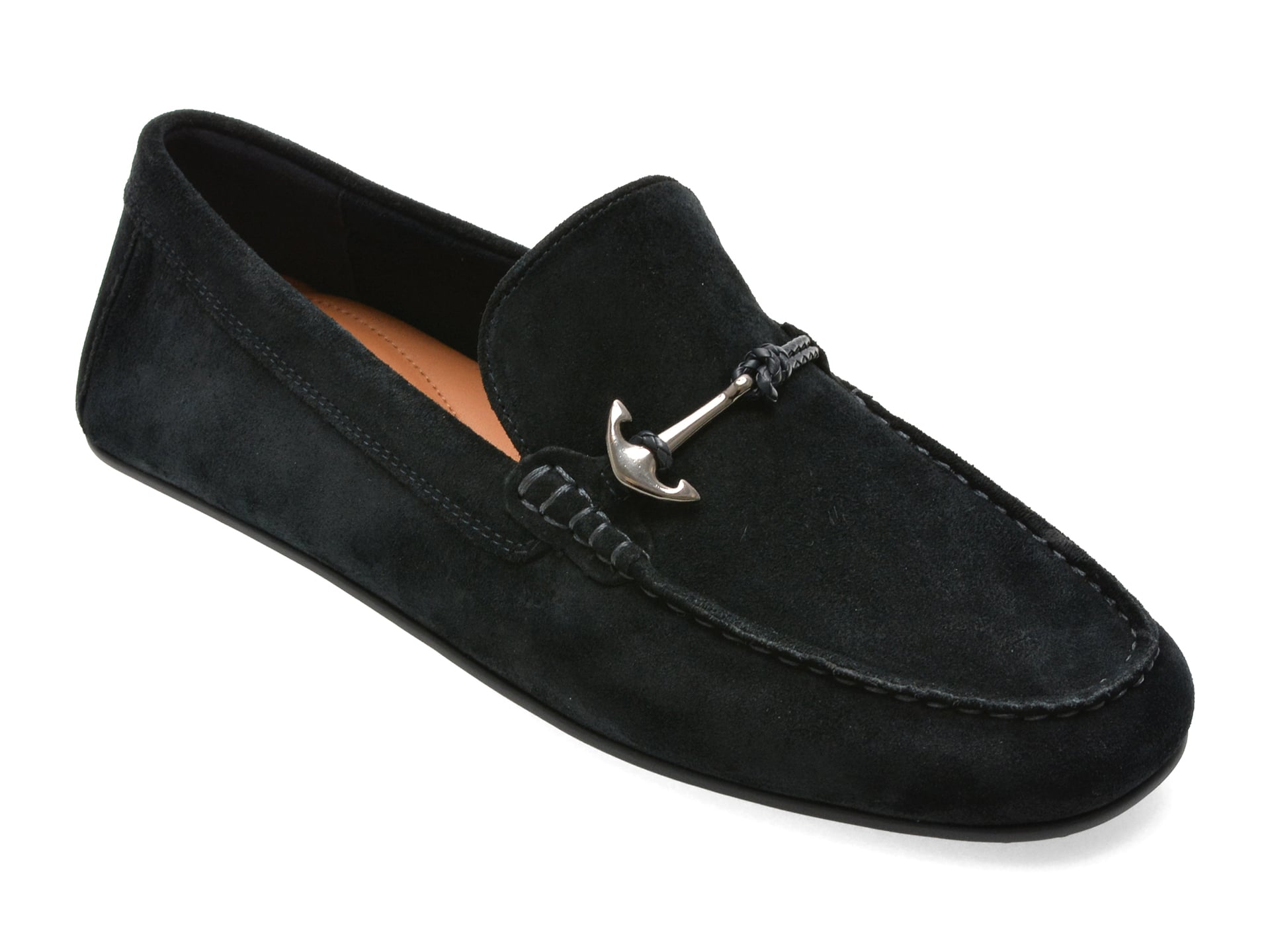 Mocasini eleganti ALDO bleumarin, WILBART-IN 410, din piele intoarsa