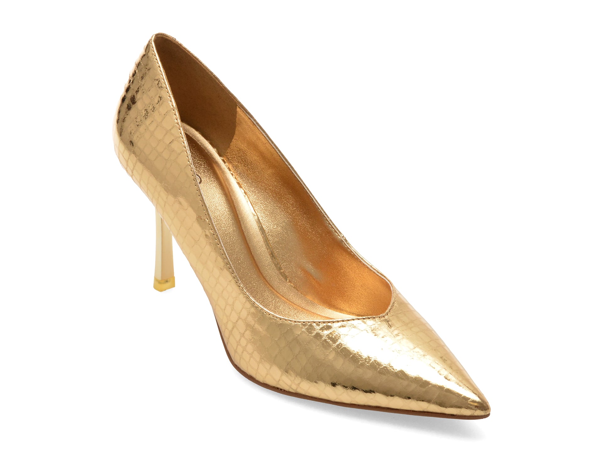 Pantofi eleganti ALDO aurii, ELLENA 710, din piele ecologica