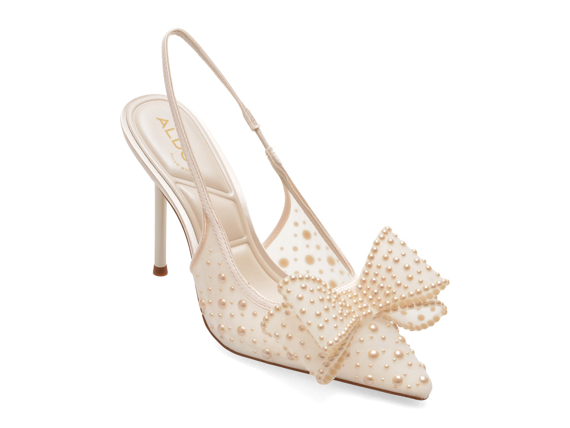 Pantofi eleganti ALDO albi, 14296248, din material textil