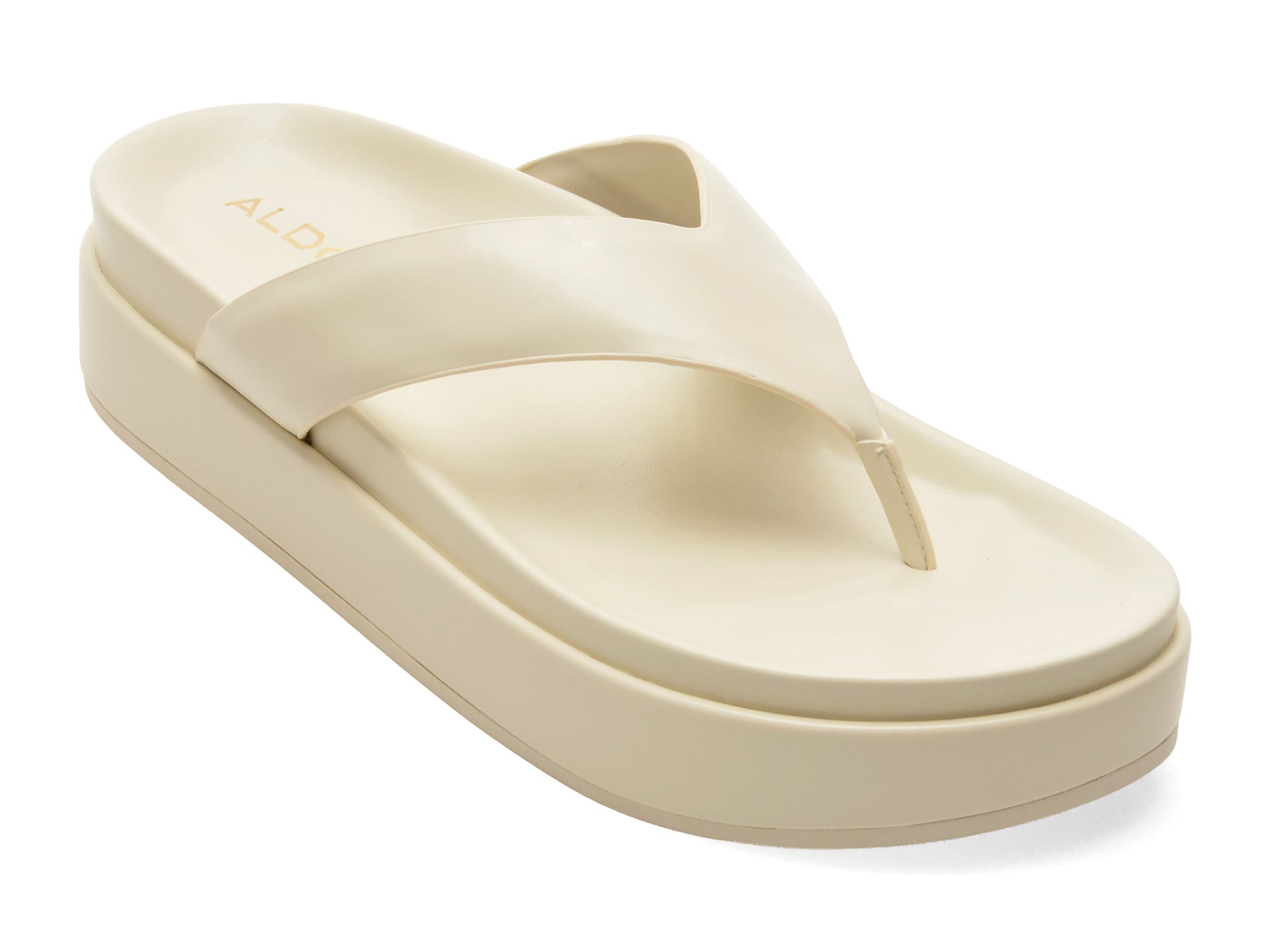 Papuci ALDO albi, MIST 110, din piele ecologica