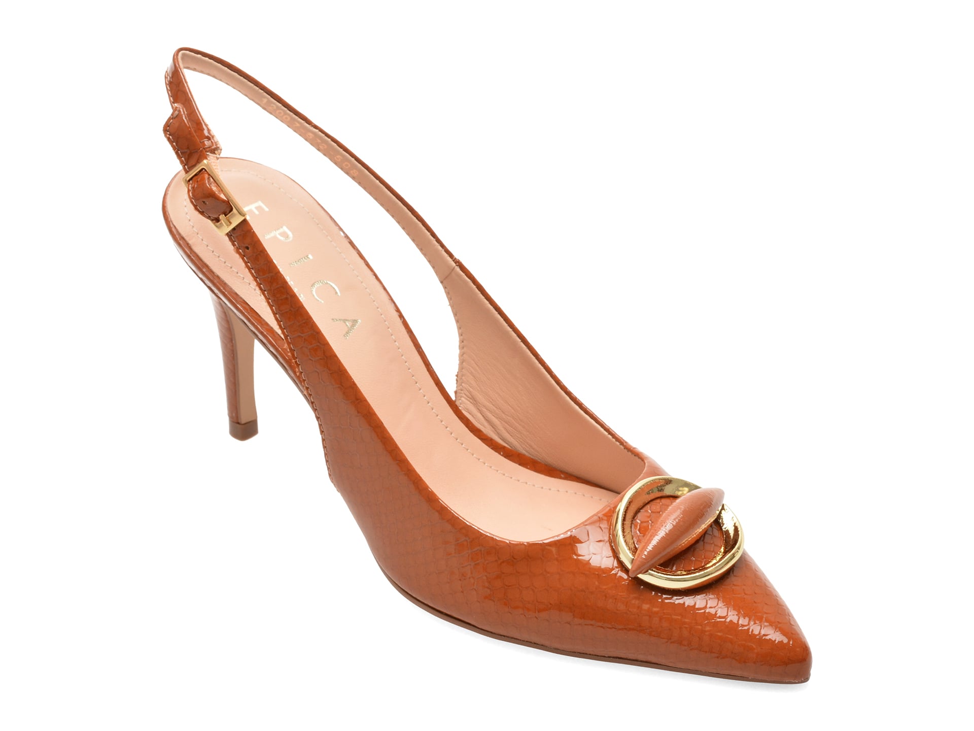 Pantofi eleganti EPICA maro, 1200508, din piele naturala lacuita