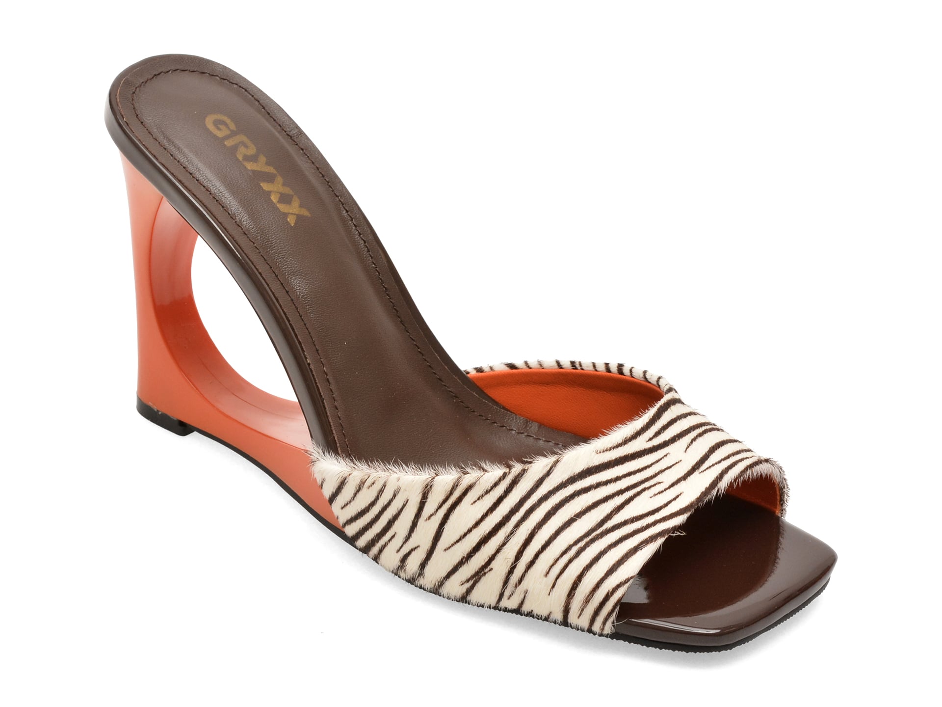 Papuci eleganti GRYXX maro , 68511, din piele naturala