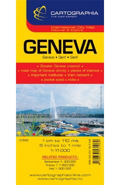 Geneva. Harta turistica si rutiera